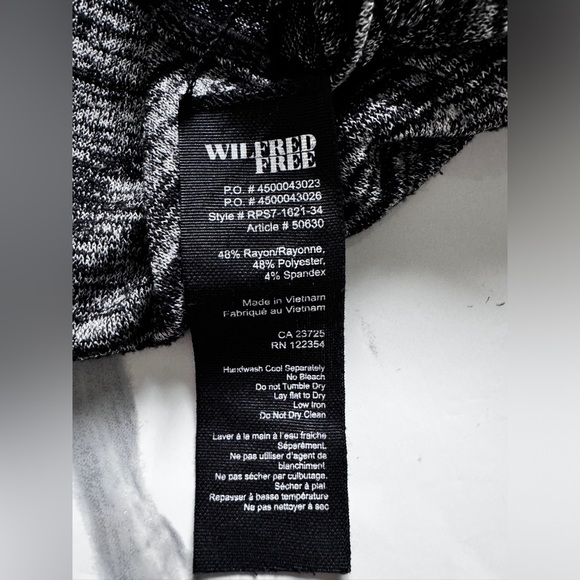 ARITZIA WILFRED FREE Burnette Tank Swing Top Racerback Black & Gray XXS - Picture 11 of 11